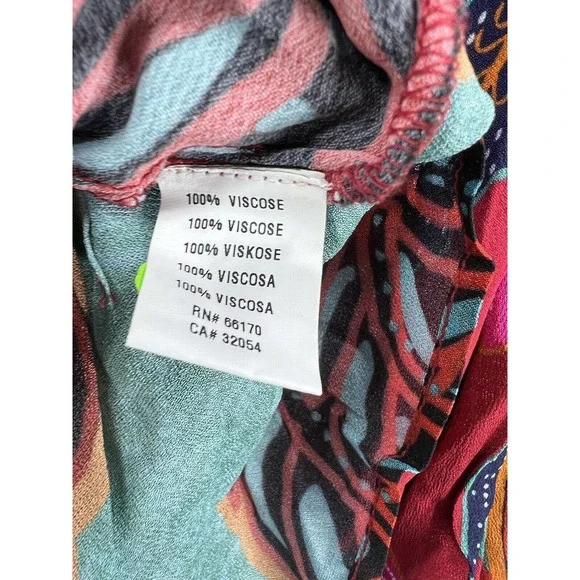 Anthropologie Conditions Apply Sleek Wrap Blouse Red Montif - Picture 12 of 12